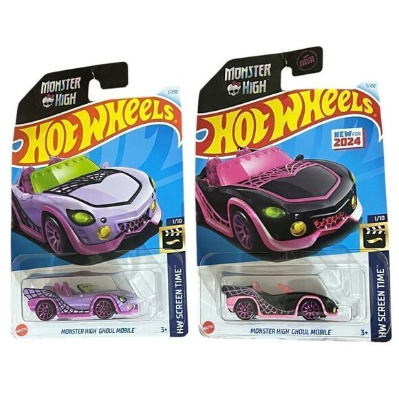 Mattel Monster High Hot Wheels Lot of 2 - Picture 1 of 2